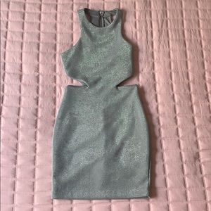 EXPRESS sparkly silver dress
